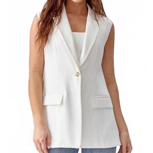 GREYLIN Jackets & Blazers - NEW GREYLIN monse sleeveless blazer in white